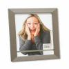 Fotokader 10x10cm - kunststof & glas - zilver