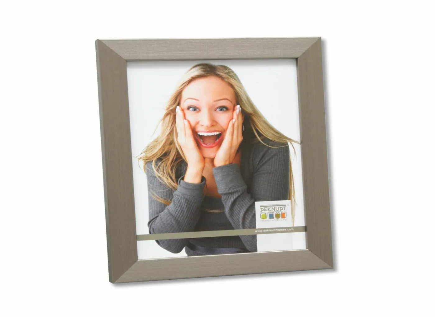 Fotokader 10x10cm - kunststof & glas - zilver