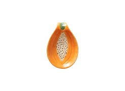 Fruitschaal Papaya 15,5x10cm - keramiek - oranje