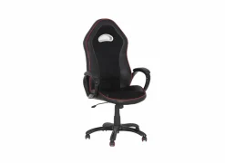 Gamestoel Trooper 67x77x132cm - lederlook - zwart rood