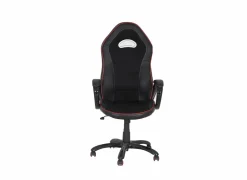Gamestoel Trooper 67x77x132cm - lederlook - zwart rood