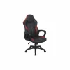 Gamestoel Yukon 62x71,5x124cm - lederlook - zwart & rood