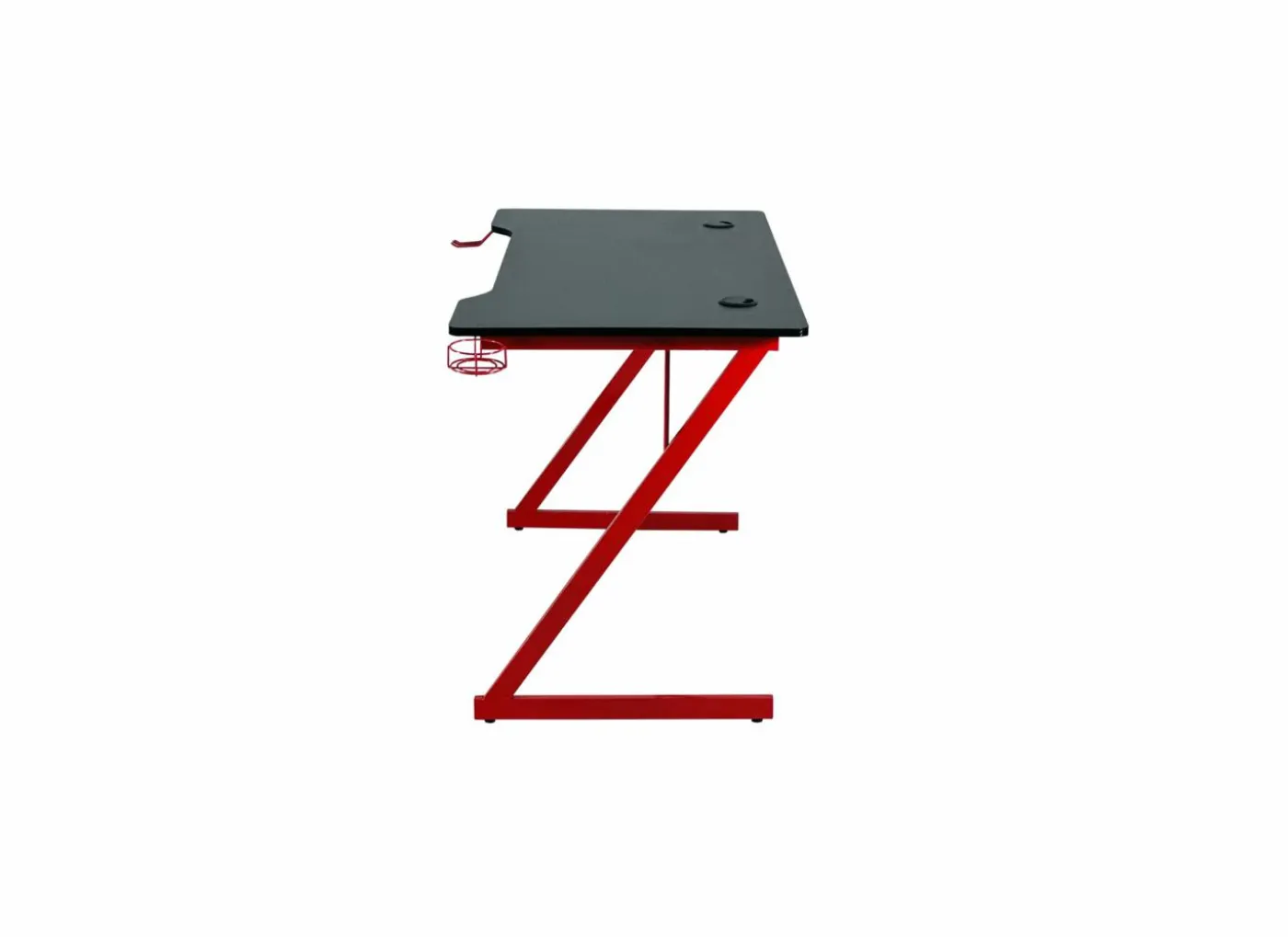Gamingbureau Roald 120x60x74cm - melamine & metaal - rood & zwart