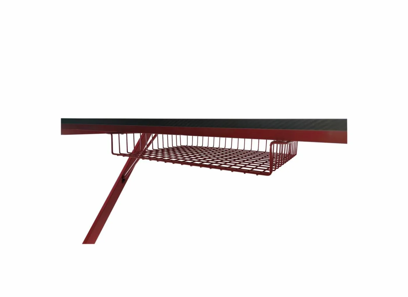 Gamingbureau Roald 120x60x74cm - melamine & metaal - rood & zwart