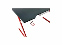 Gamingbureau Roald 120x60x74cm - melamine & metaal - rood & zwart