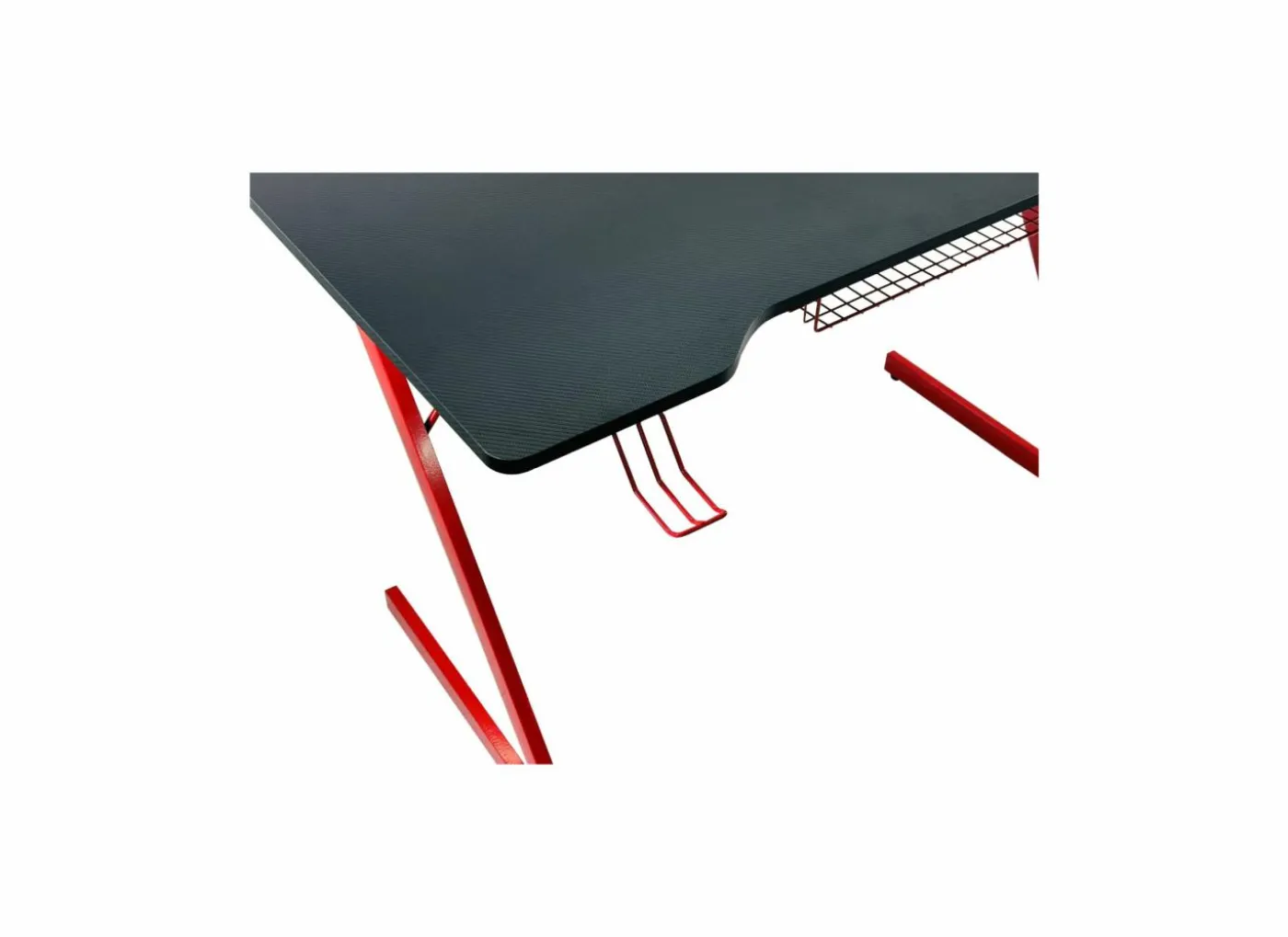 Gamingbureau Roald 120x60x74cm - melamine & metaal - rood & zwart