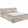 Gestoffeerd bed Bexley 160x200cm - stof - taupe inclusief bodem en matras
