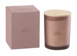 Geurkaars Figue Frivole Ø10,5x14cm - glas/paraffine - roze