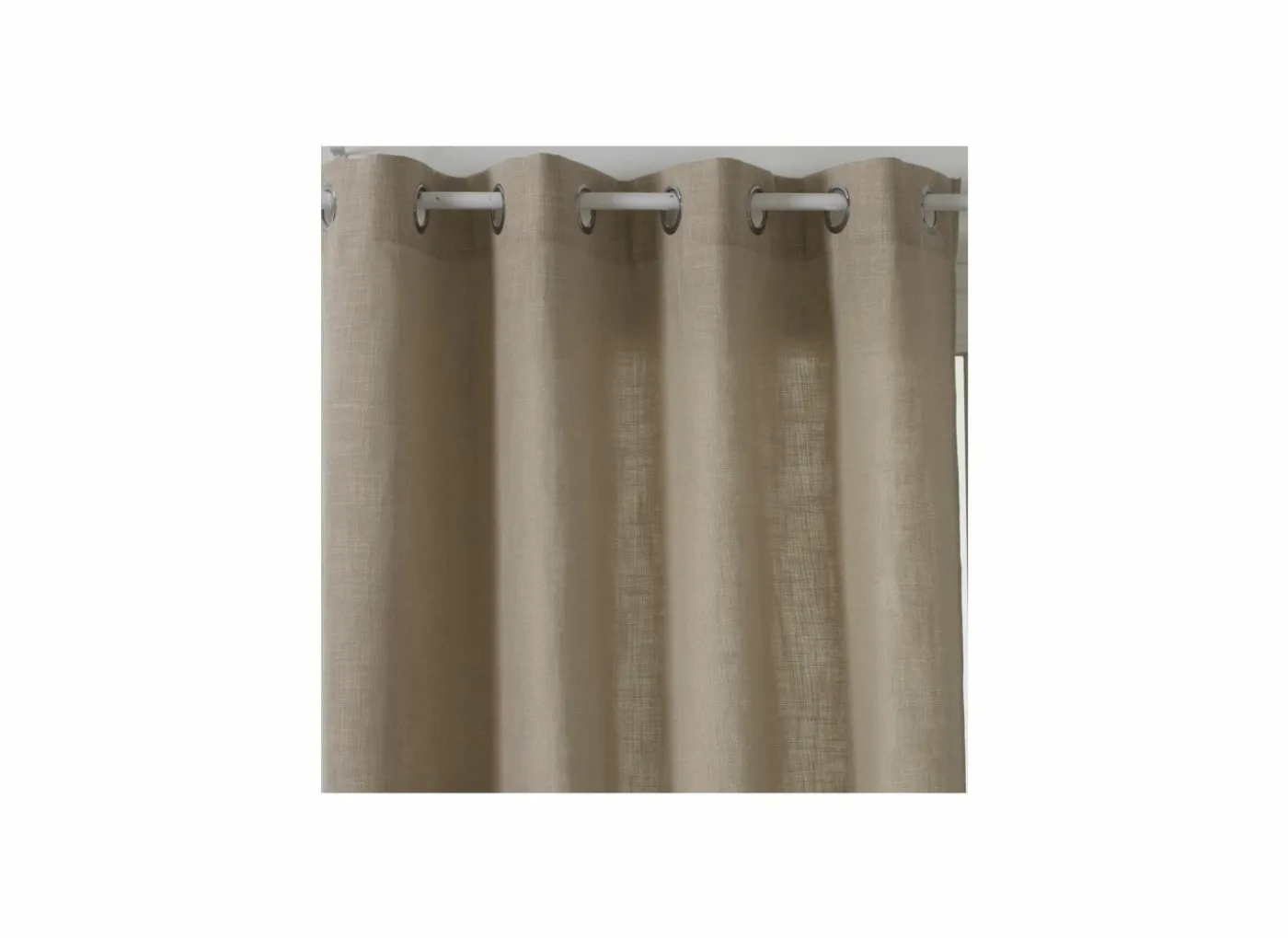 Gordijn Clem 140x260cm - polyestervezel - beige