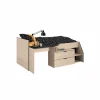 Halfhoogslaper Milky 90x200/190cm - decor -  eik & zwart