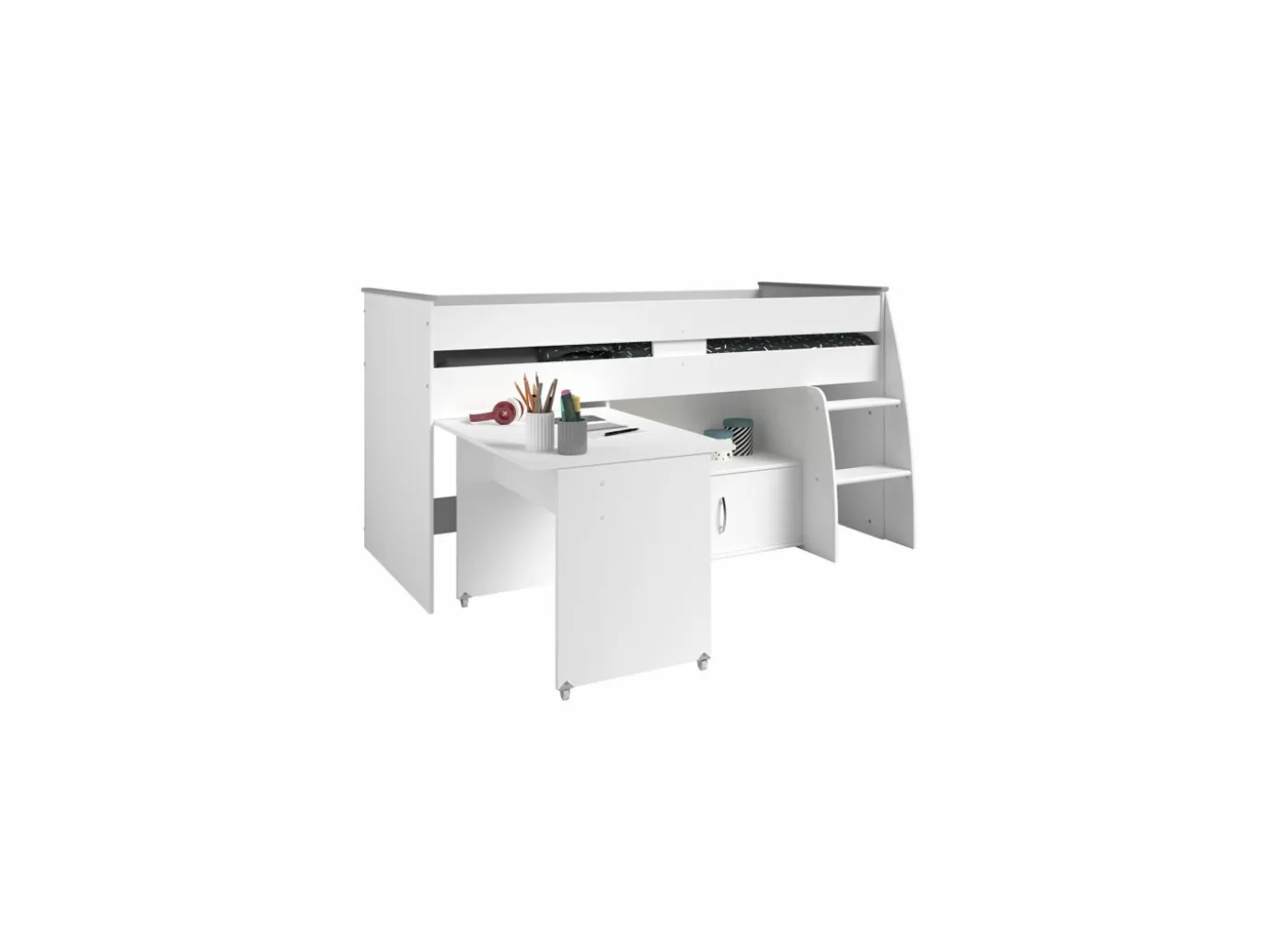 Halfhoogslaper Reverse 90x200cm - decor - wit