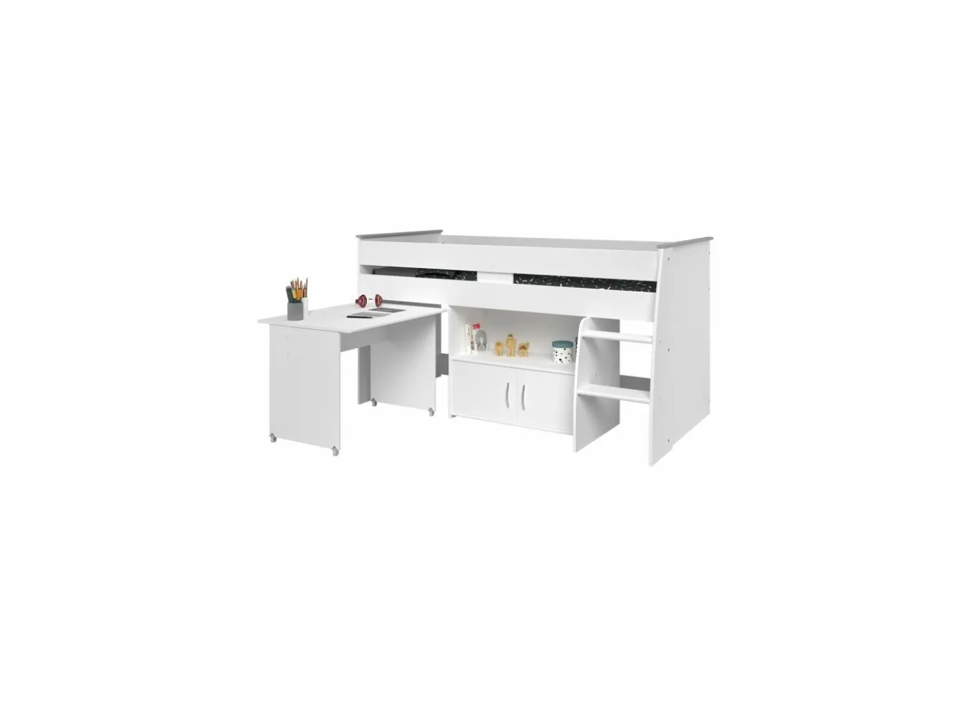 Halfhoogslaper Reverse 90x200cm - decor - wit