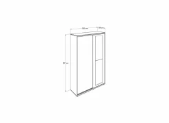 Halkast Cuzco 120x40x187cm - melamine - wit