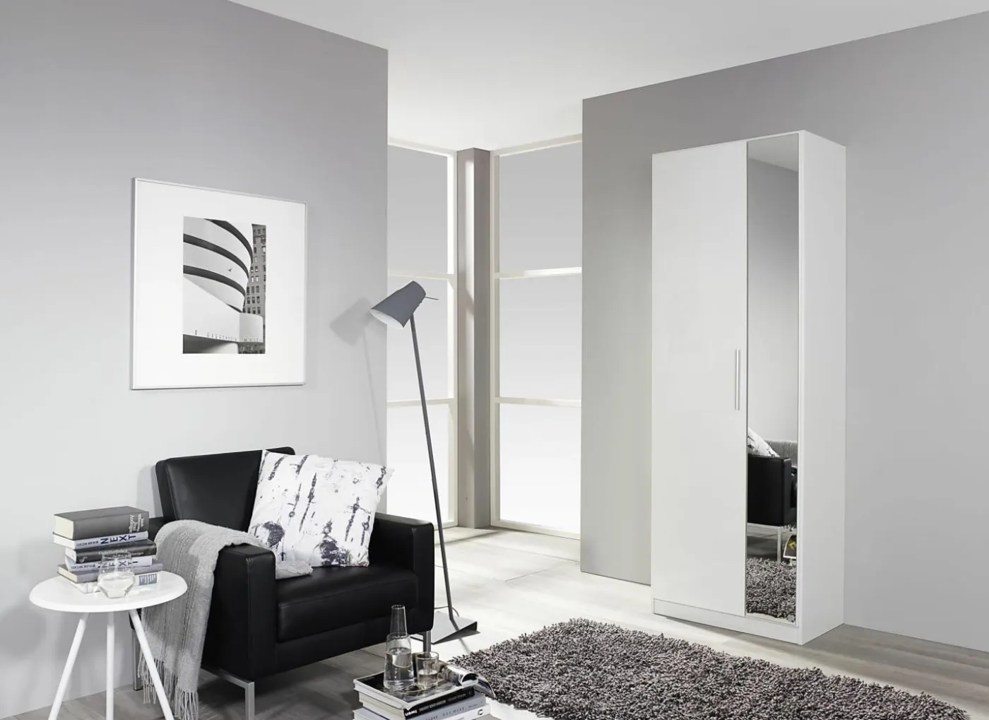 Halkast 69x41x197cm - decor - hoogglans wit