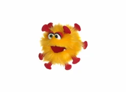 Handpop Gisa Grippchen H25cm - polyester - rood/geel