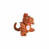 Handpop Olli de babydraak H30cm - polyester - bruin