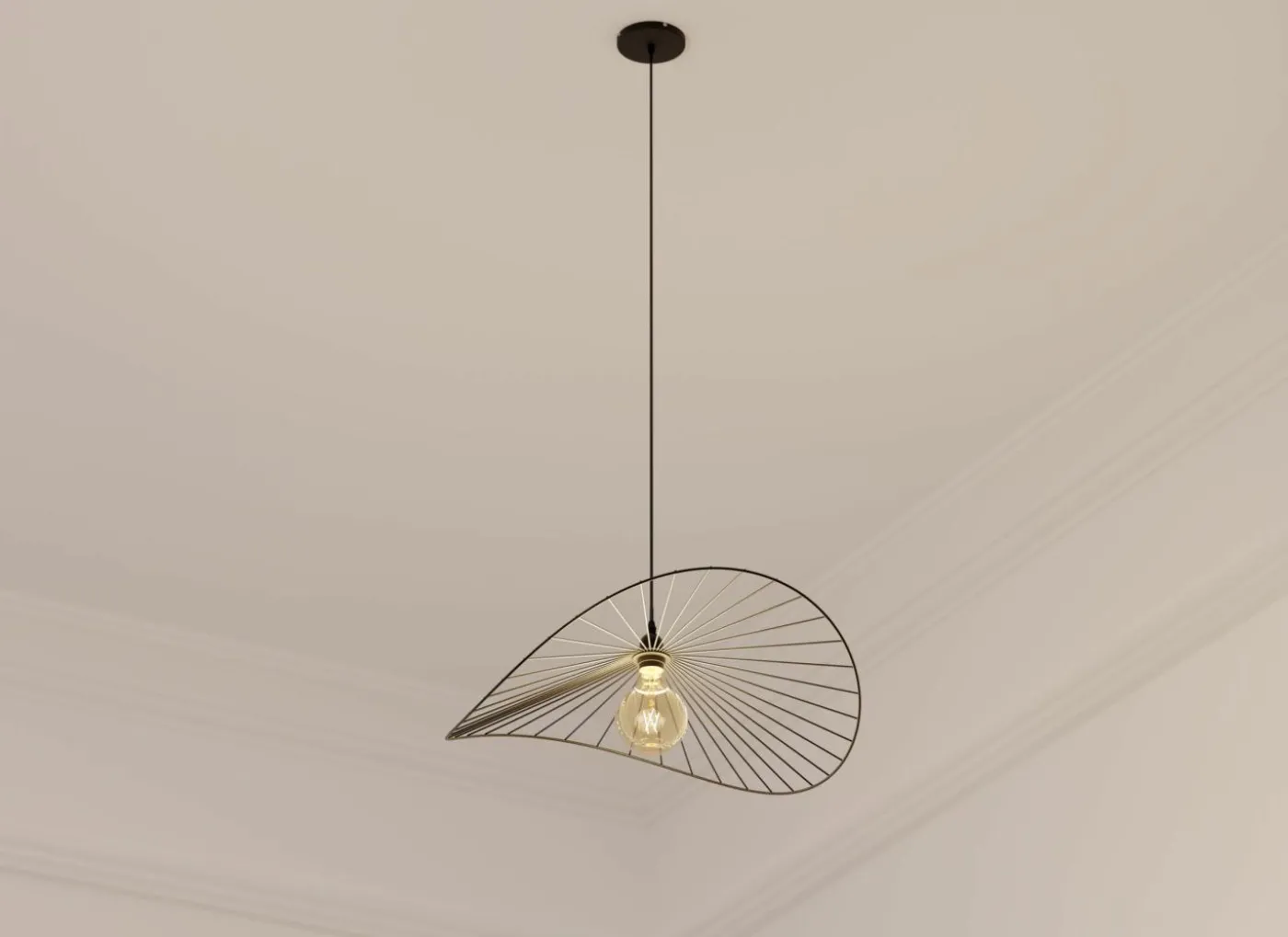 Hanglamp Adelia Ø58cm - staal - zwart