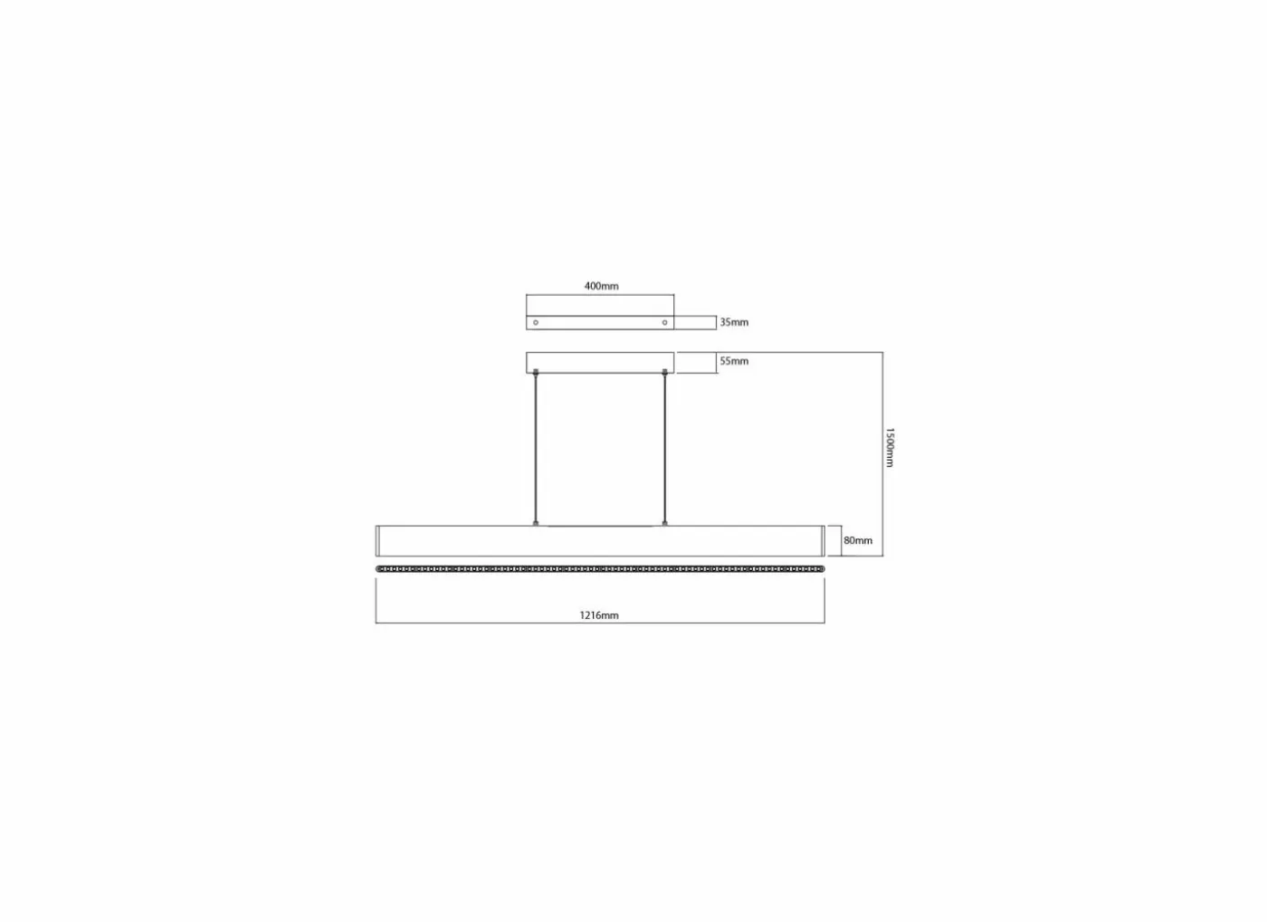 Hanglamp Alyn 120x150cm 38W