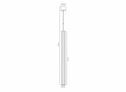 Hanglamp 60cm GU4 - aluminium - zwart