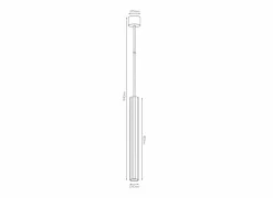 Hanglamp 40cm GU4 - aluminium - zwart