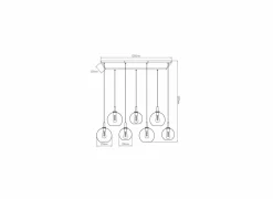Hanglamp 120cm 7x60W E27