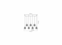 Hanglamp 120x99cm 7x60W