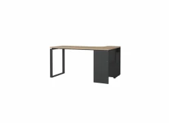 Hoekbureau Sign 150x100x76cm - decor - jackson hickory & mat grijs