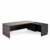 Hoekbureau 220x180cm - melamine - zwart & nebraska