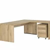 Hoekbureau Yoda 160x180x76cm - eik massief - naturel
