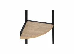 Hoekrek 32x32x180cm - hout & ijzer - beige