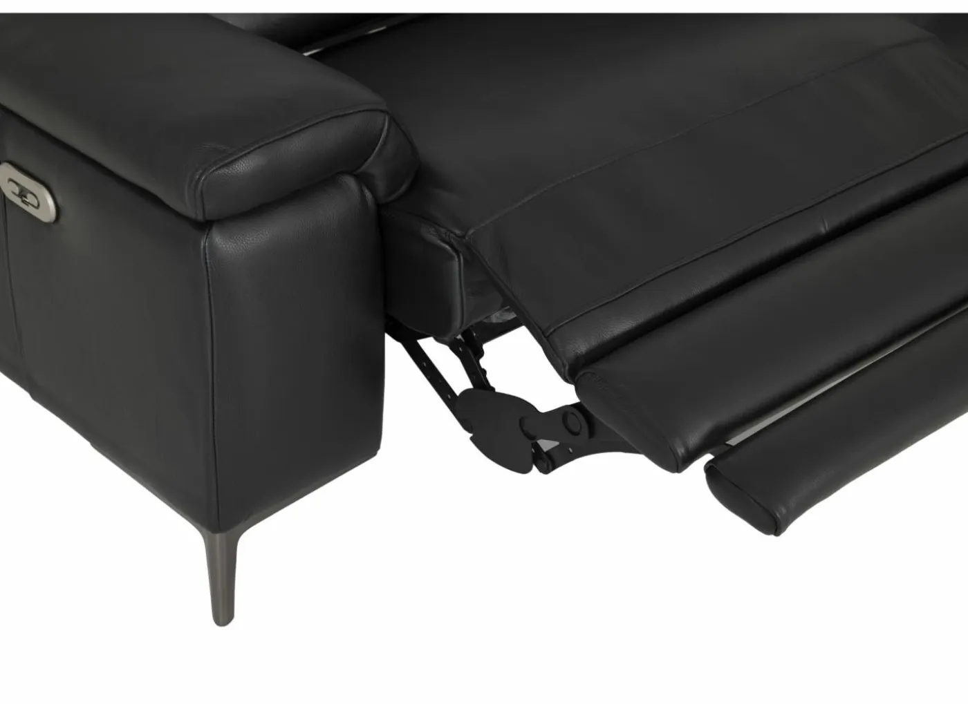 Hoeksalon After 295x232cm - leder - zwart met relax