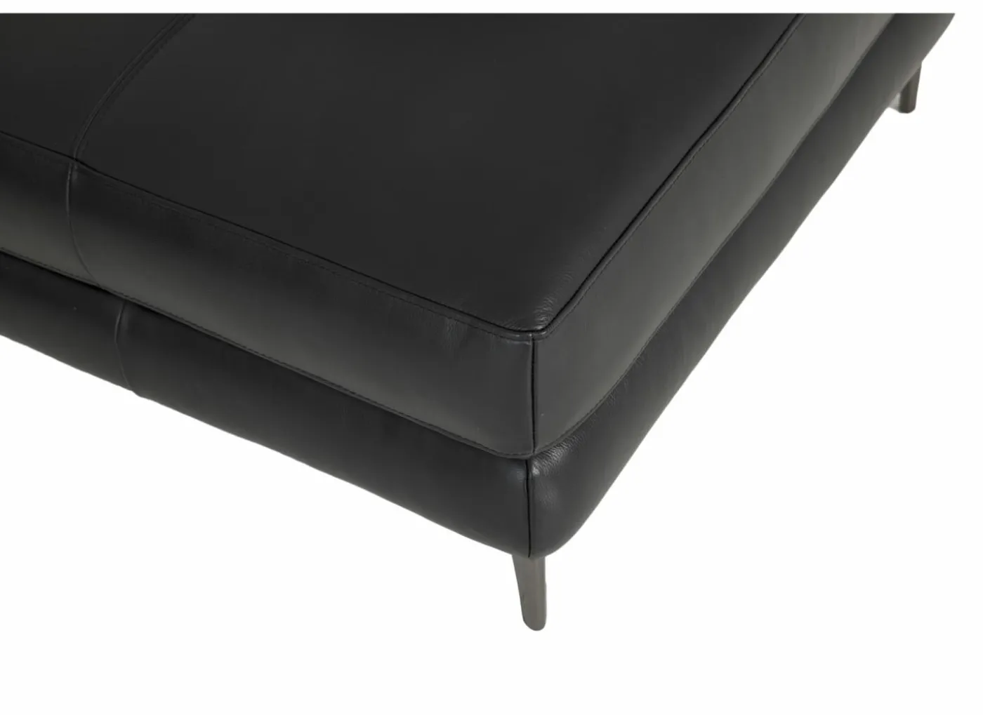 Hoeksalon After 295x232cm - leder - zwart met relax