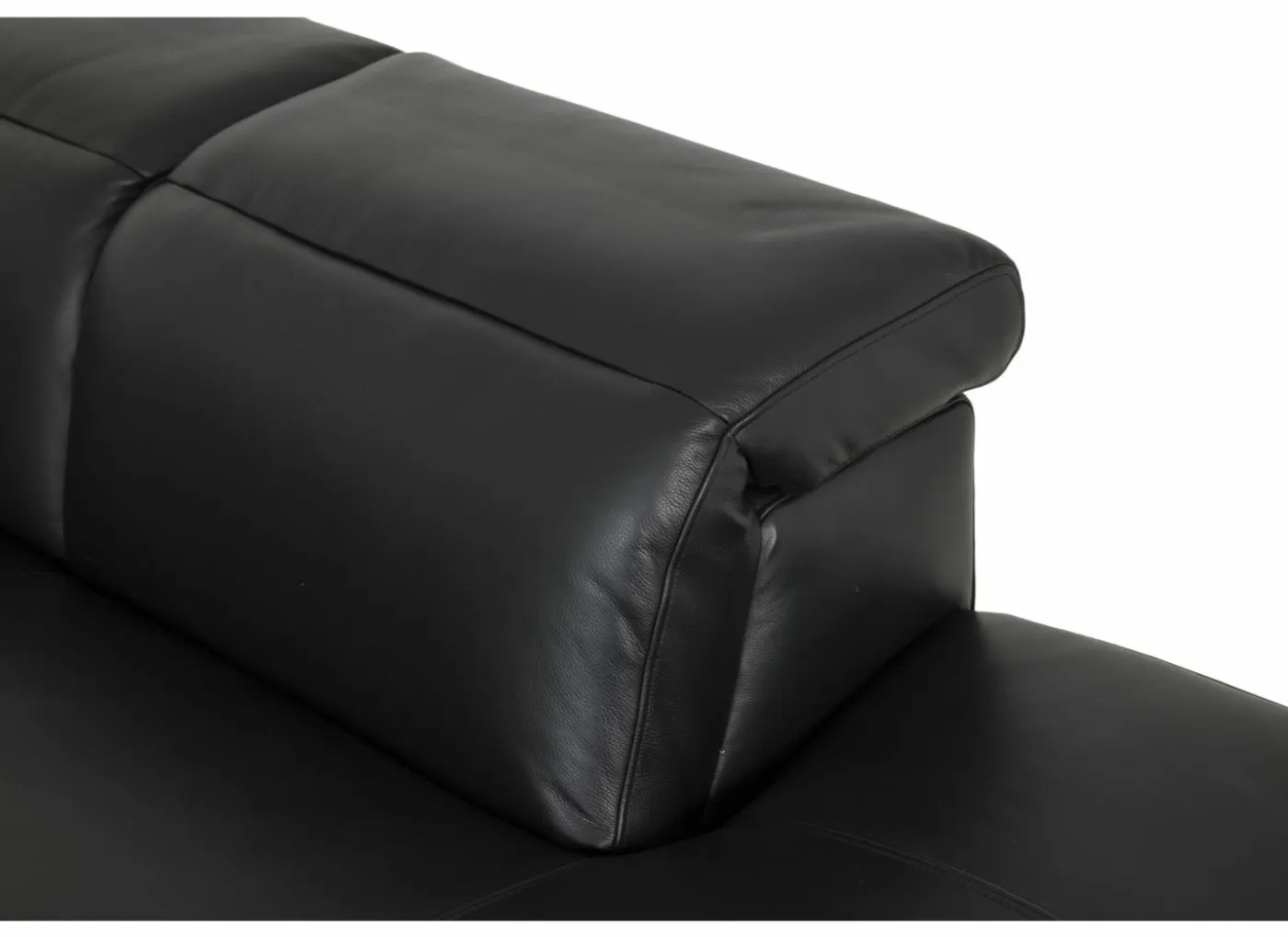 Hoeksalon After 295x232cm - leder - zwart met relax