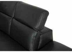 Hoeksalon After 295x232cm - leder - zwart met relax
