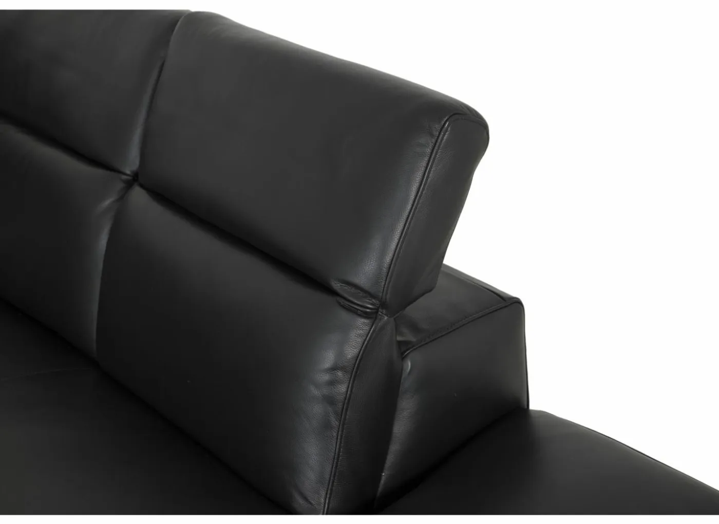 Hoeksalon After 295x232cm - leder - zwart met relax