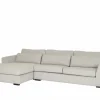 Hoeksalon Alcamo 331x184cm - stof - beige