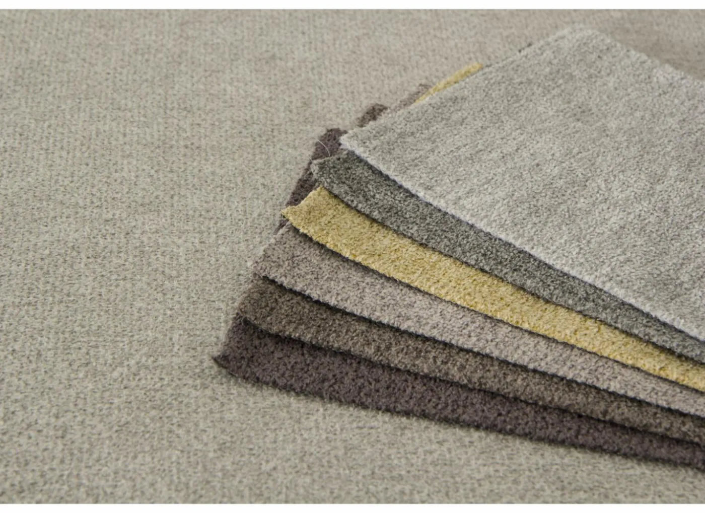 Hoeksalon Alcamo 331x184cm - stof - grijs