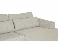 Hoeksalon Alcamo 331x184cm - stof - grijs