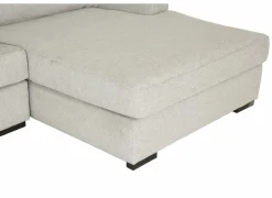 Hoeksalon Alcamo 331x184cm - stof - grijs