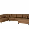 Hoeksalon Alicante 373x228cm - stof - cognac