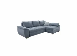 Hoeksalon Alster 268x161cm - stof - lichtblauw met bedfunctie