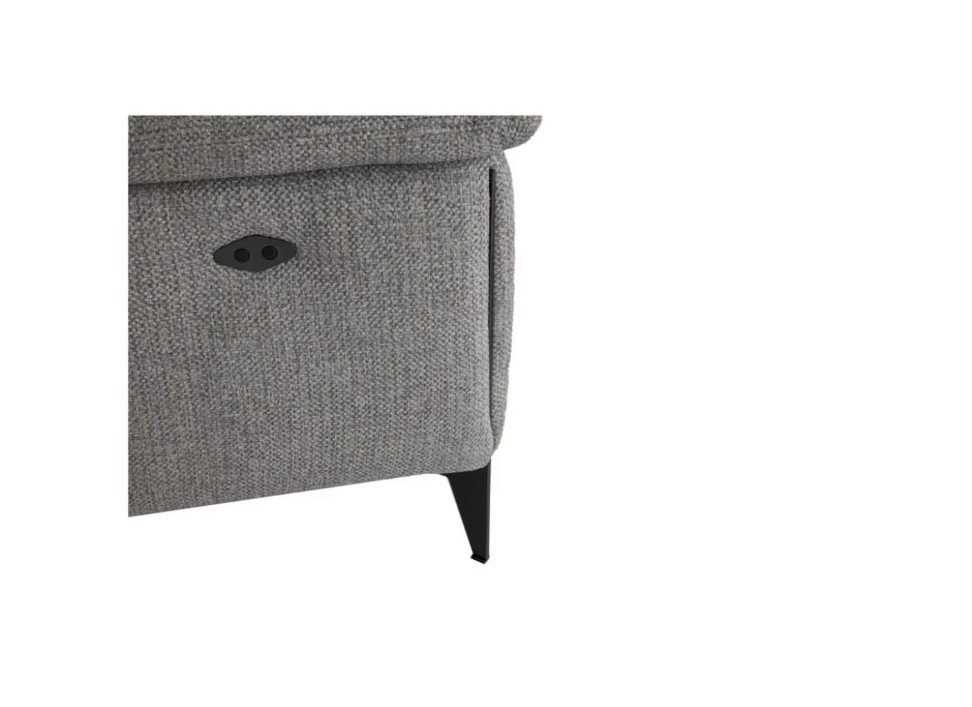 Hoeksalon Amira 290x228cm - stof - grijs met relax