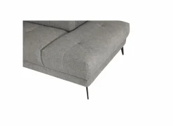 Hoeksalon Amira 290x228cm - stof - grijs