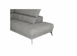 Hoeksalon Amira 290x228cm - stof - grijs
