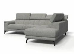 Hoeksalon Amira 290x228cm - stof - grijs