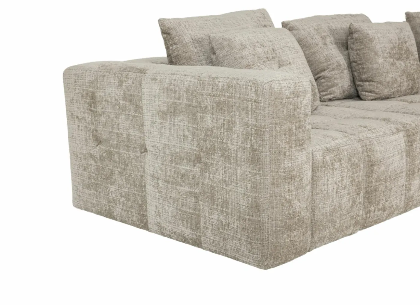 Hoeksalon Argus 327x283cm - stof - taupe