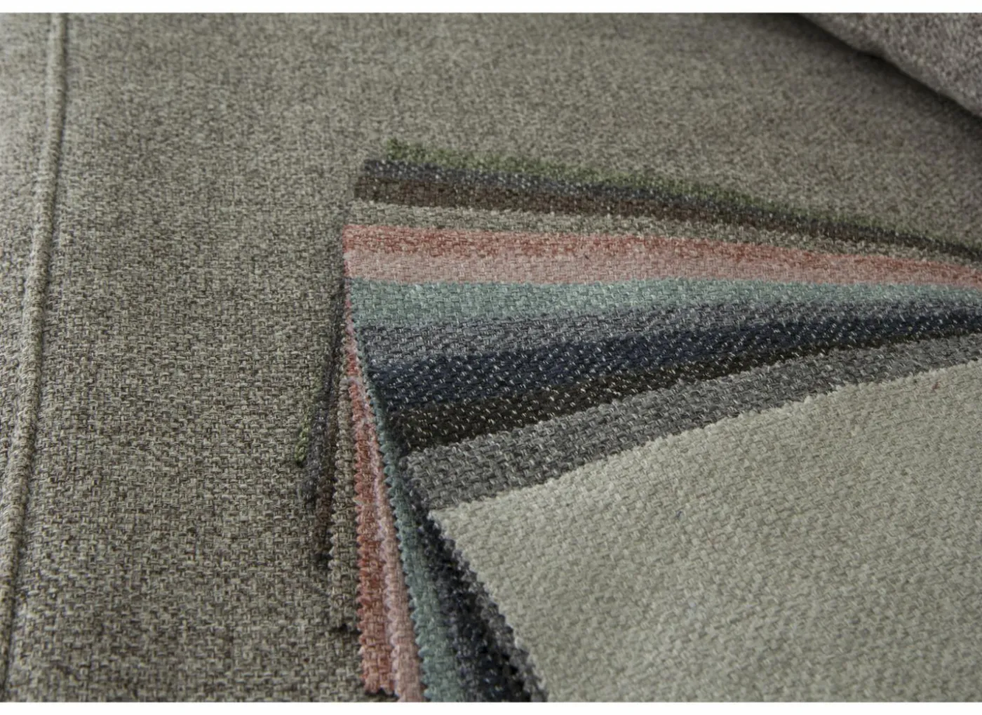 Hoeksalon Arkon 296x238cm - stof - taupe met relax