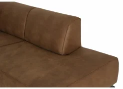 Hoeksalon Brenda 275x210cm - stof - cognac