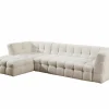 Hoeksalon Bubble 305x174cm - stof - wit