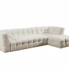 Hoeksalon Bubble 305x174cm - stof - wit